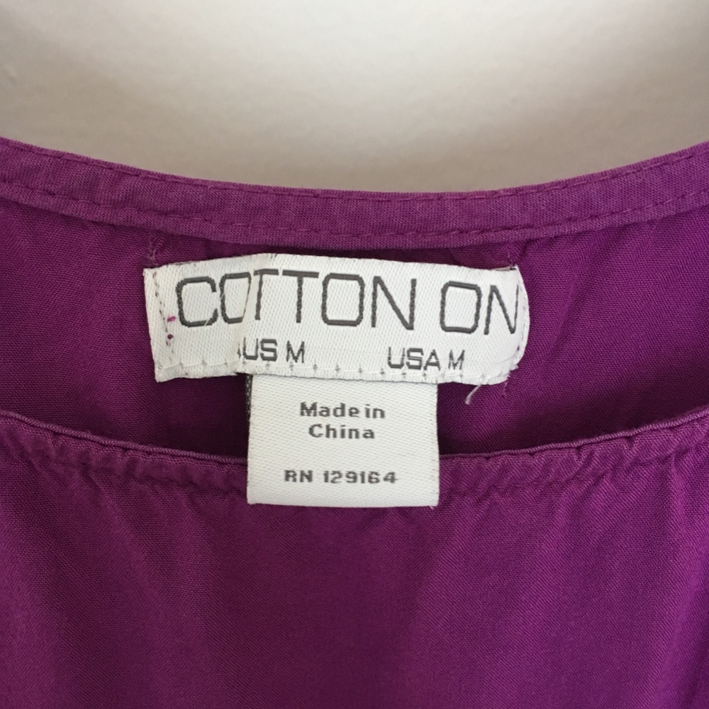 📦Cotton On Magenta Empire Waist Mini Tank Dress - Picture 3 of 3